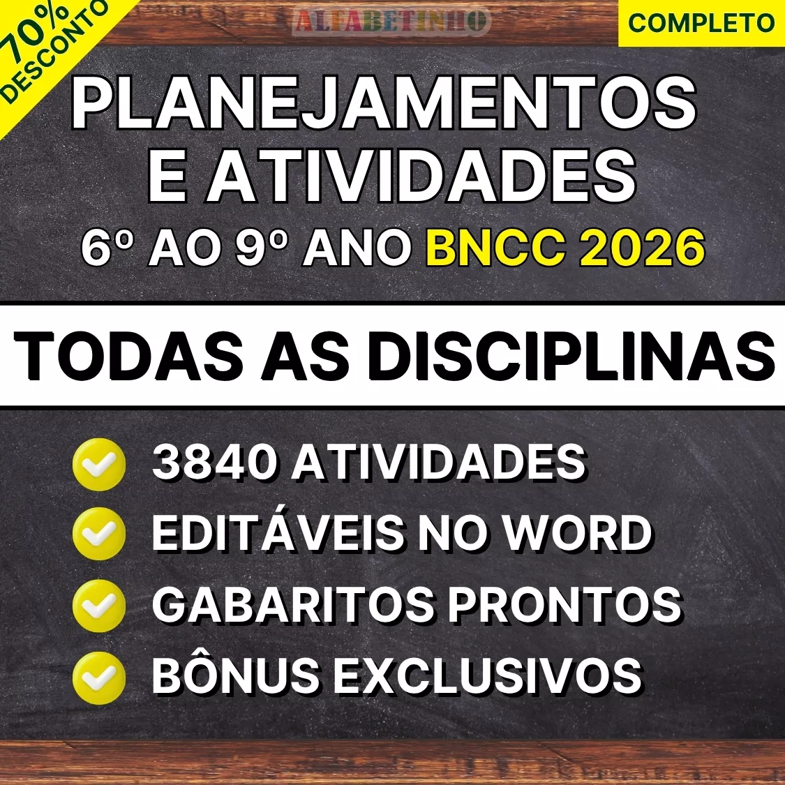 Planejamentos e Atividades 6º ao 9º Ano - Completo - BNCC 2026 Recursos Pedagógicos - Fundamental - Anos Finais
