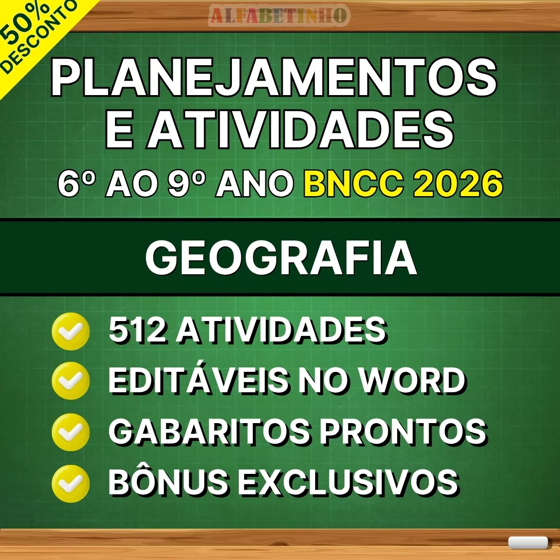 Planejamentos e Atividades 6º ao 9º Ano - Geografia - BNCC 2026 Recursos Pedagógicos - Fundamental - Anos Finais