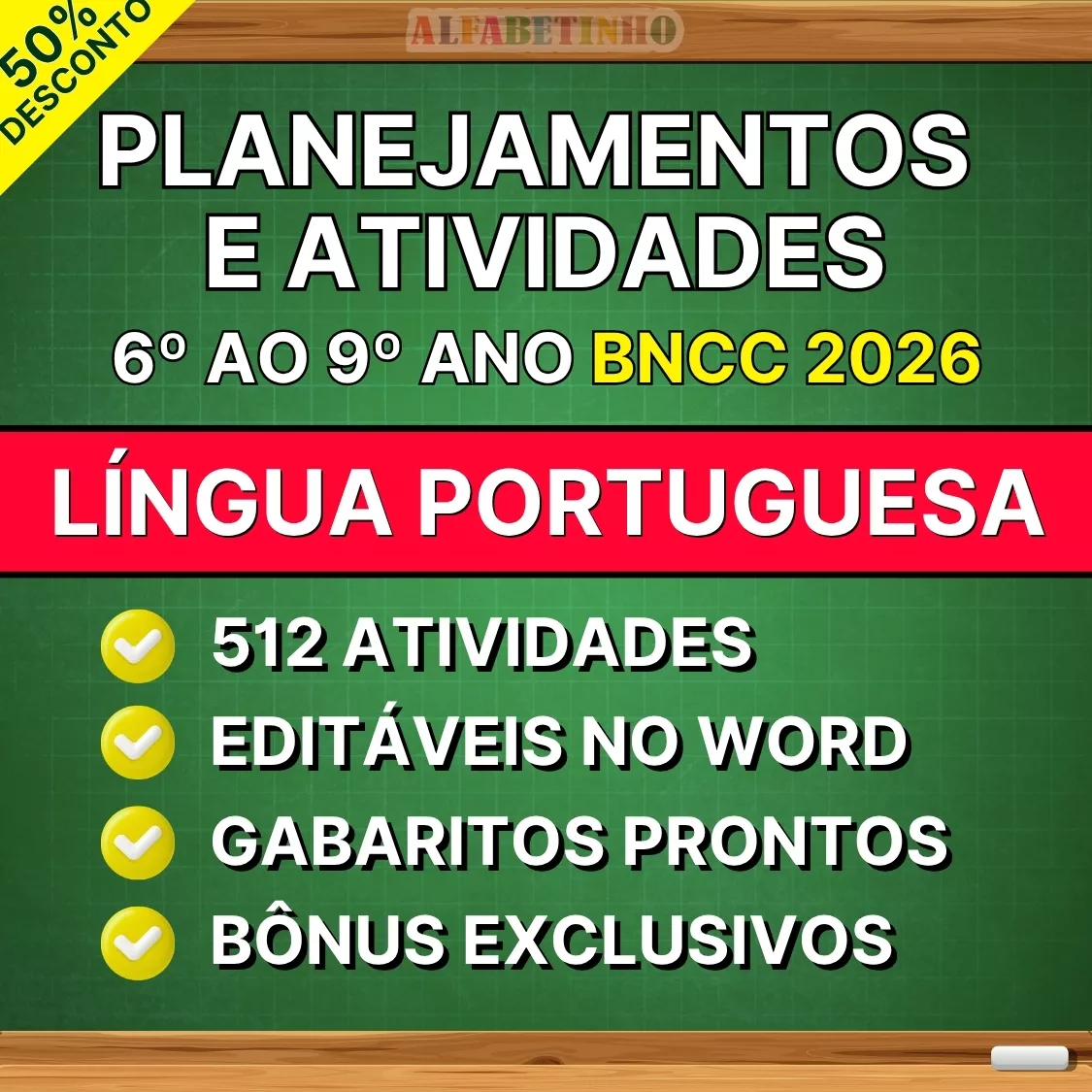 Planejamentos e Atividades 6º ao 9º Ano - Língua Portuguesa - BNCC 2026 Recursos Pedagógicos - Fundamental - Anos Finais
