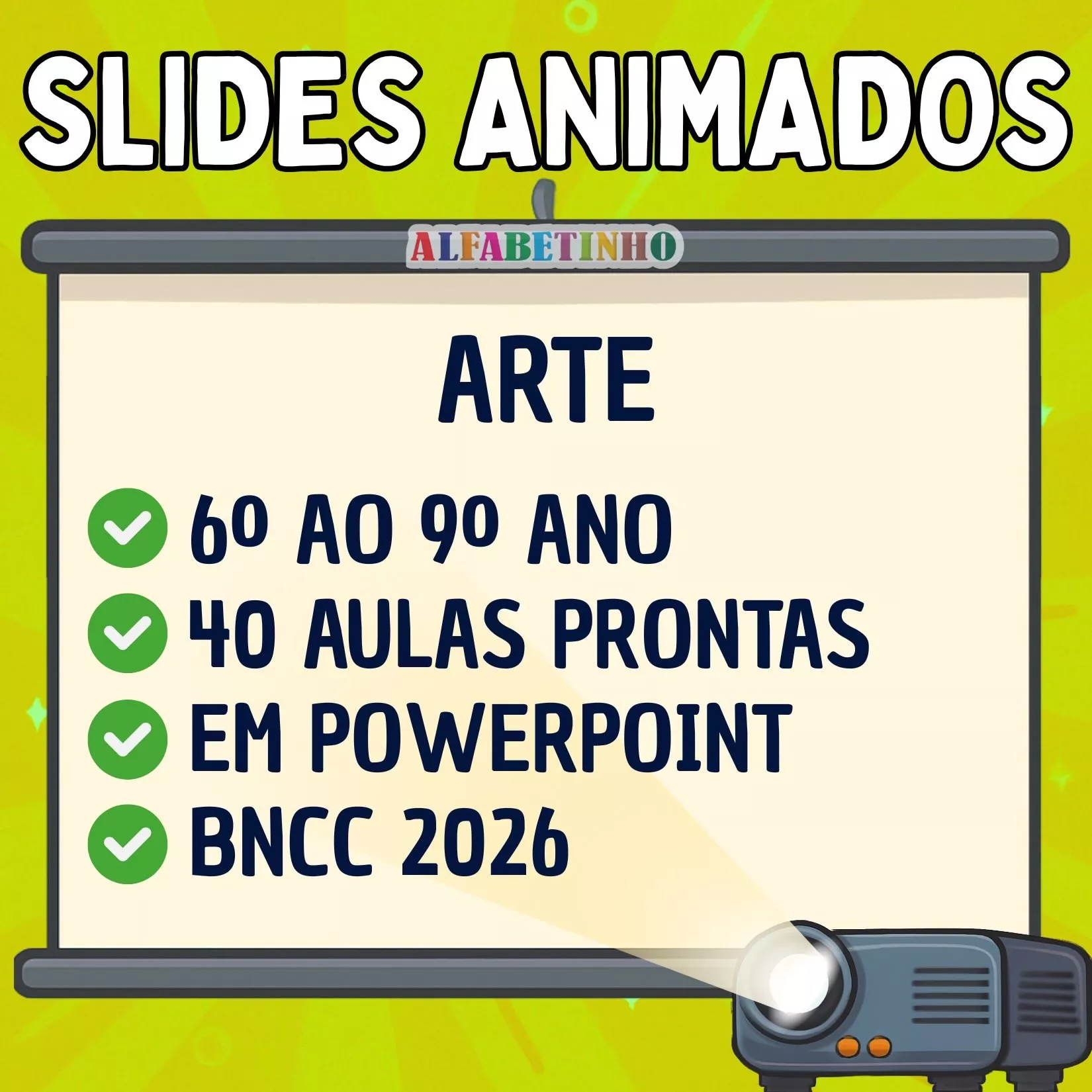 Slides Animados 6º ao 9º ano - Arte Recursos Pedagógicos - Fundamental - Anos Finais