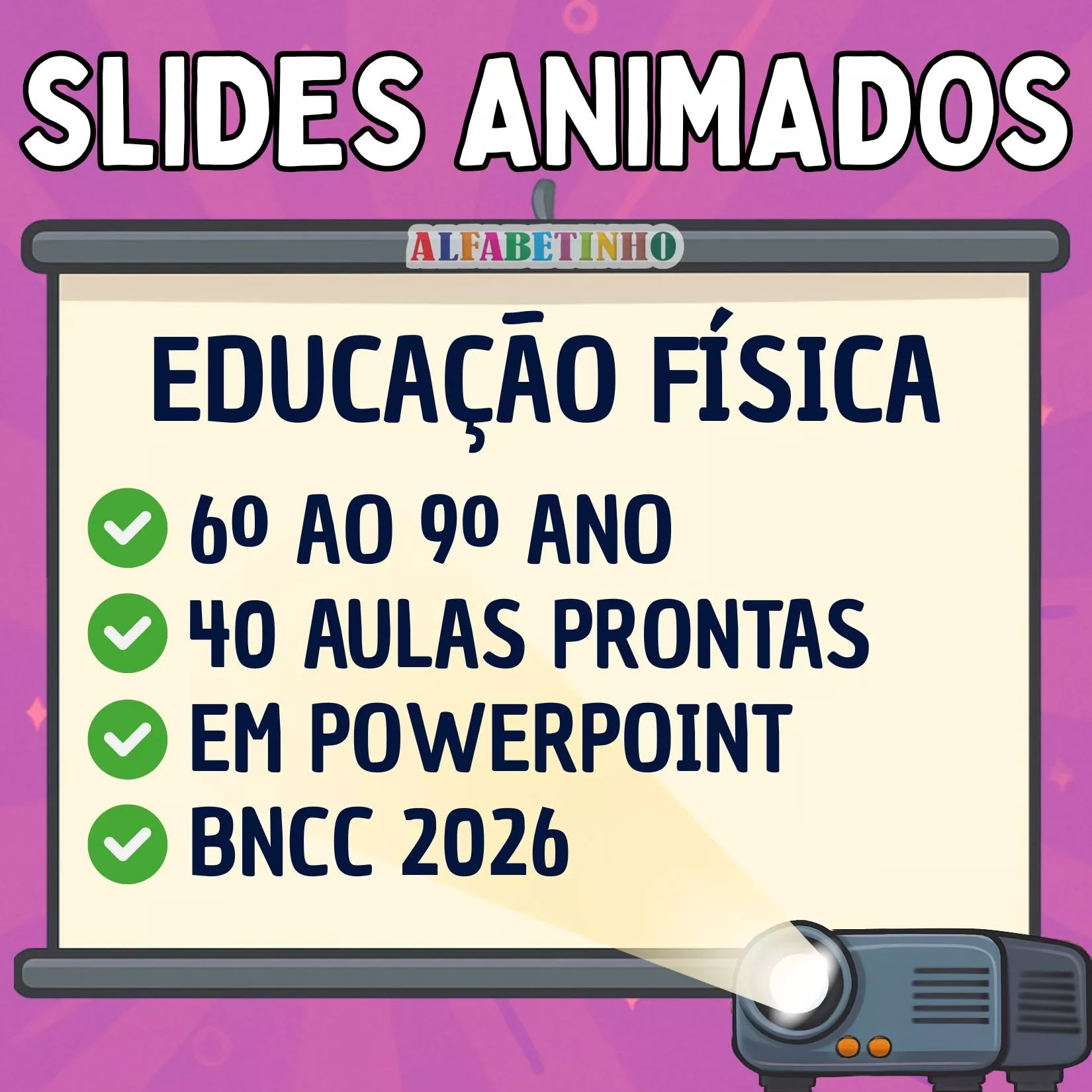 Slides Animados 6º ao 9º ano - Educação Física Recursos Pedagógicos - Fundamental - Anos Finais
