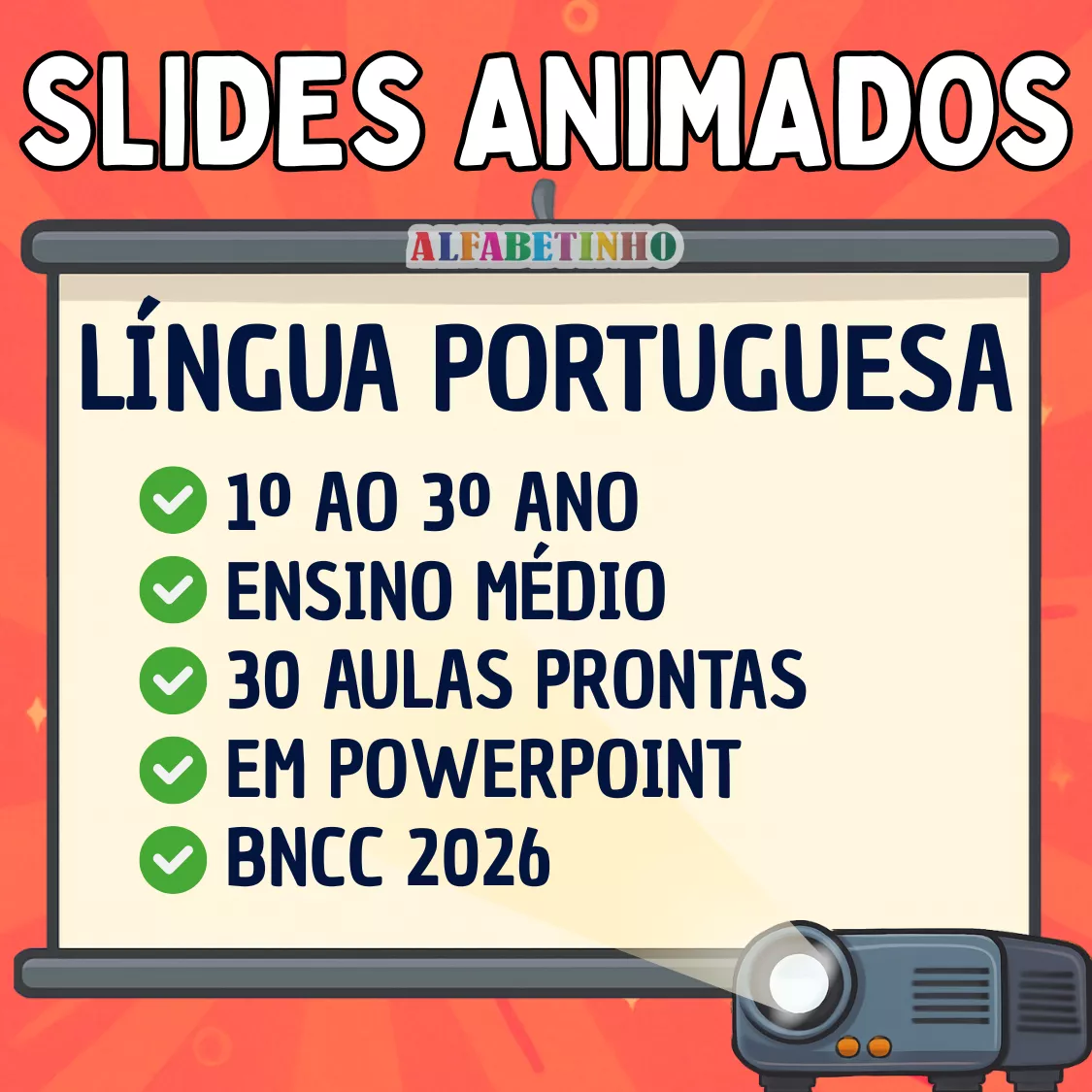 Slides Animados Ensino Médio - Língua Portuguesa Recursos Pedagógicos - Ensino Médio