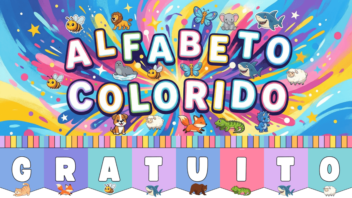 26 Letras do Alfabeto Colorido para Imprimir com Ilustrações PDF Grátis