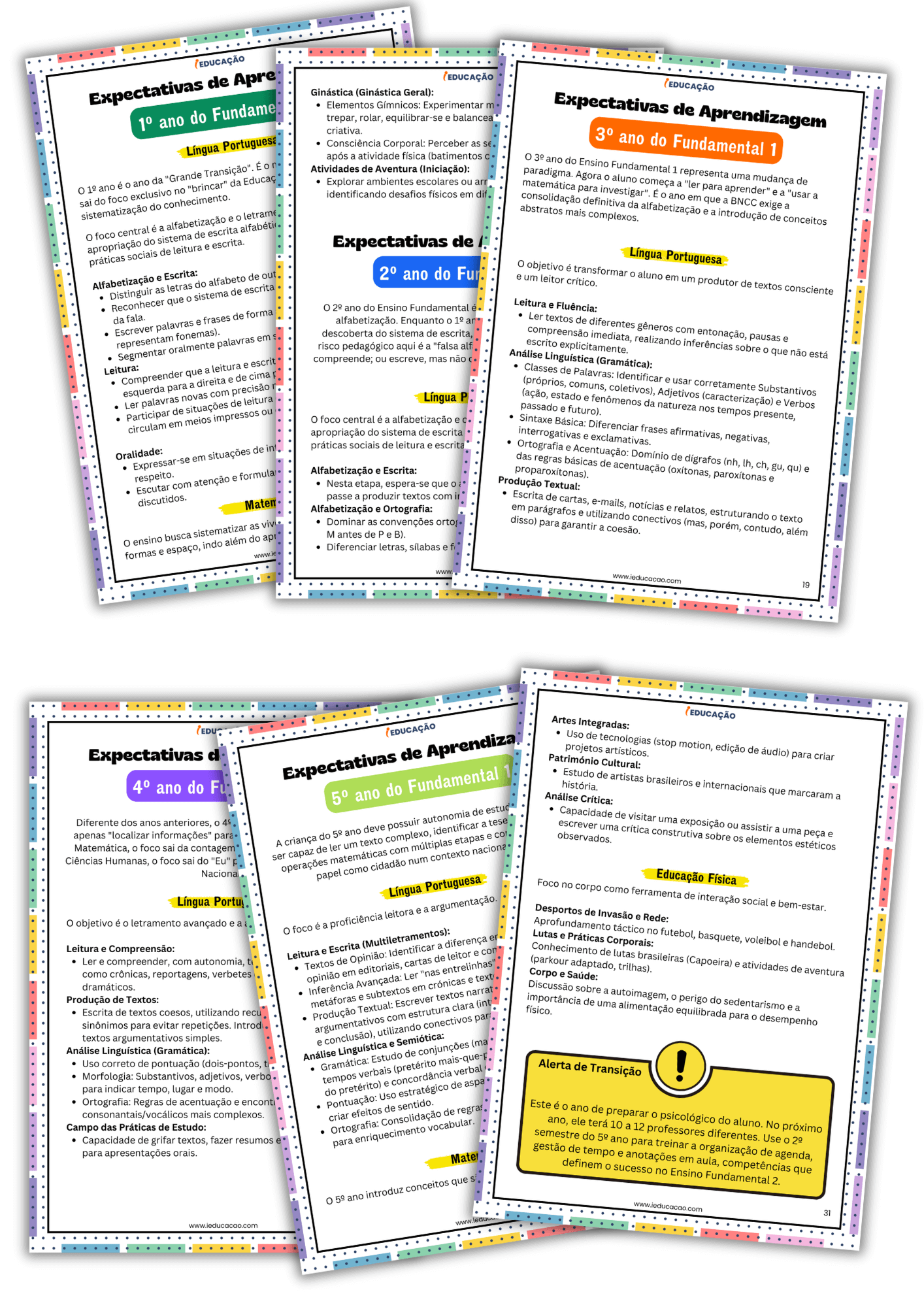 Diário de Classe Para Imprimir 1º ao 5º ano Com Planner do(a) Professor(a) no Fundamental 1 Expectativas de Aprendizagem BNCC para o ensino fundamental 1 - 1º ao 5º ano - Diário de Classe Para Imprimir 1º ao 5º ano Com Planner do(a) Professor(a) no Fundamental 1