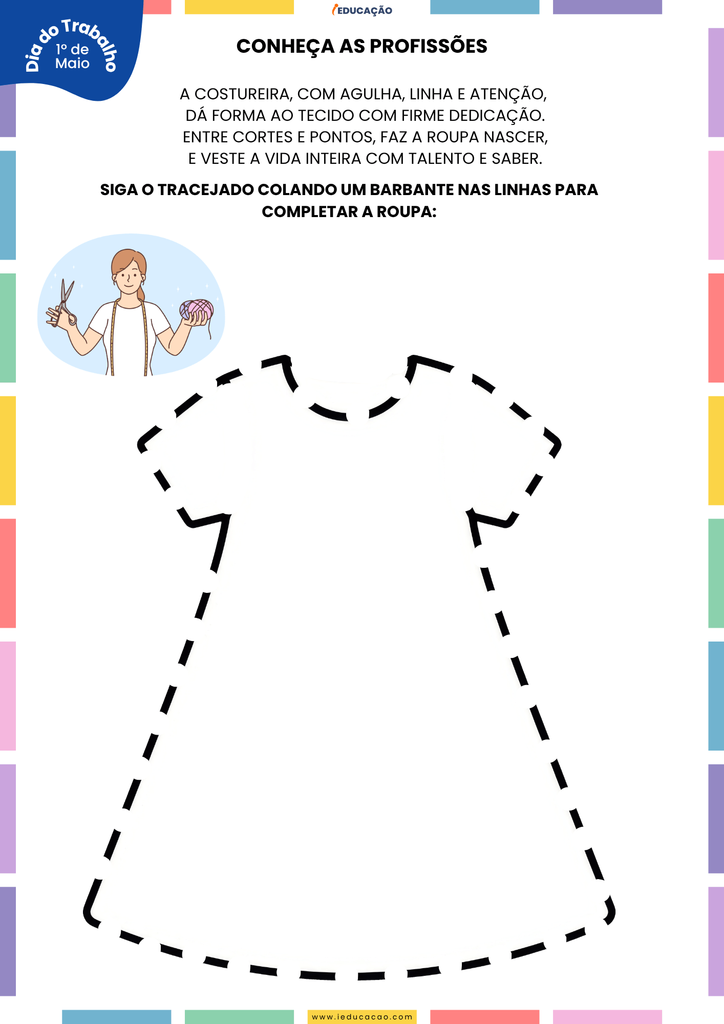 Atividades do Dia do Trabalho Para Educação Infantil Atividades do Dia do Trabalho Para Educação Infantil com atividade de colagem