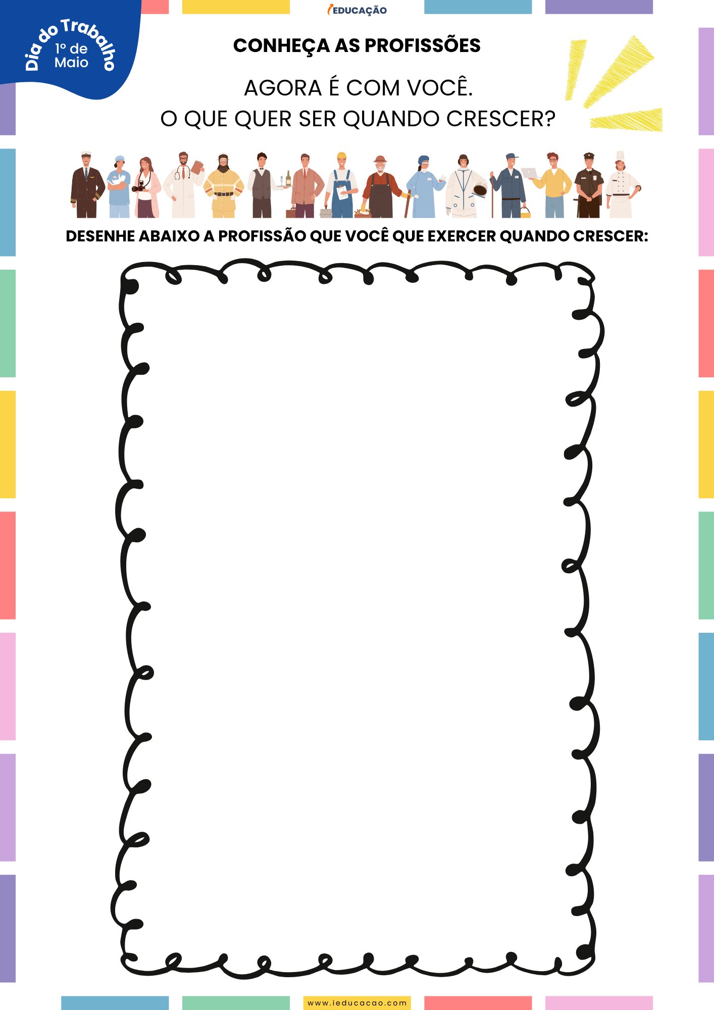 Atividades do Dia do Trabalho Para Educação Infantil Atividades do Dia do Trabalho Para Educação Infantil com desenho livre