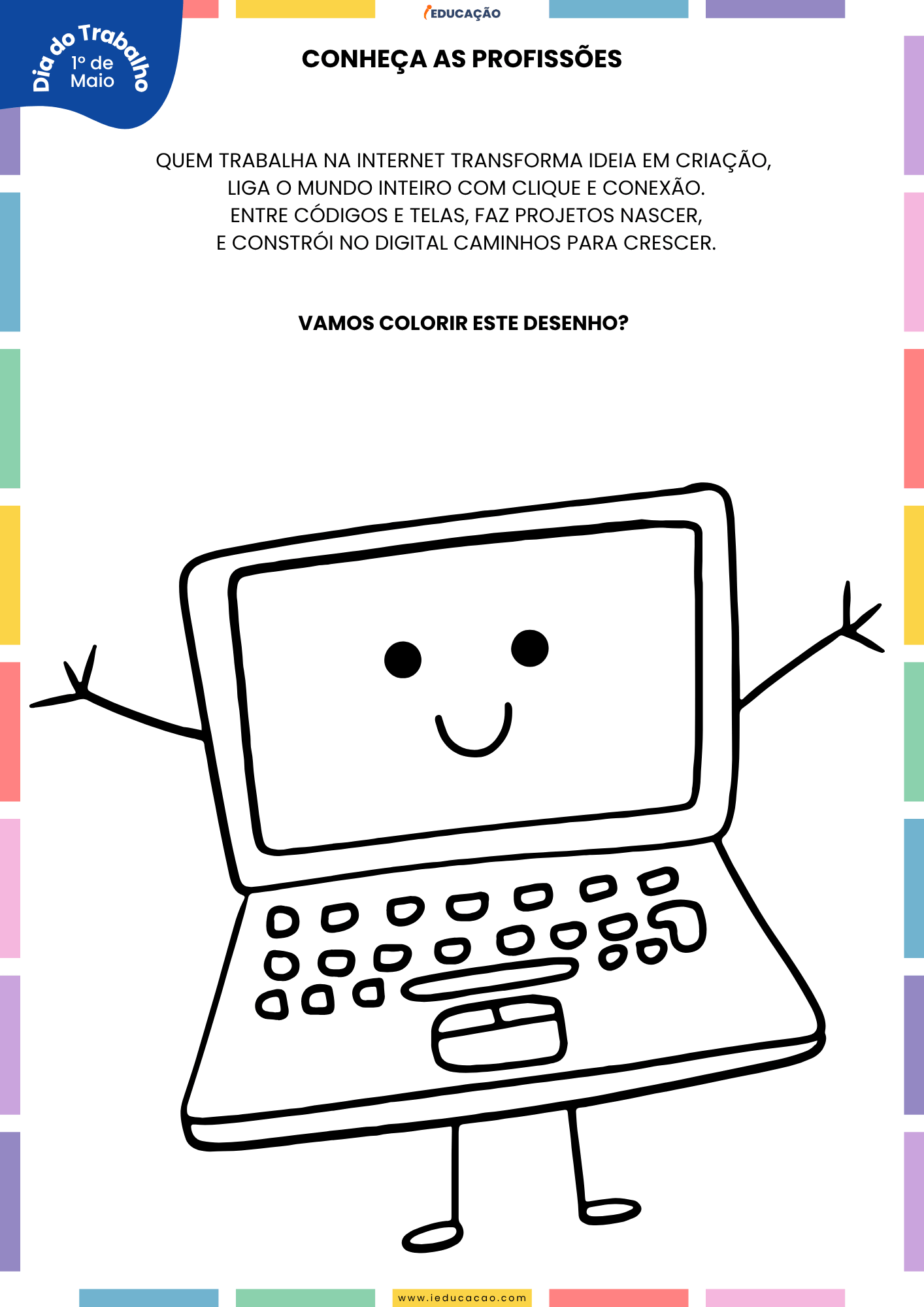 Atividades do Dia do Trabalho Para Educação Infantil Atividades do Dia do Trabalho Para Educação Infantil com desenho para pintar