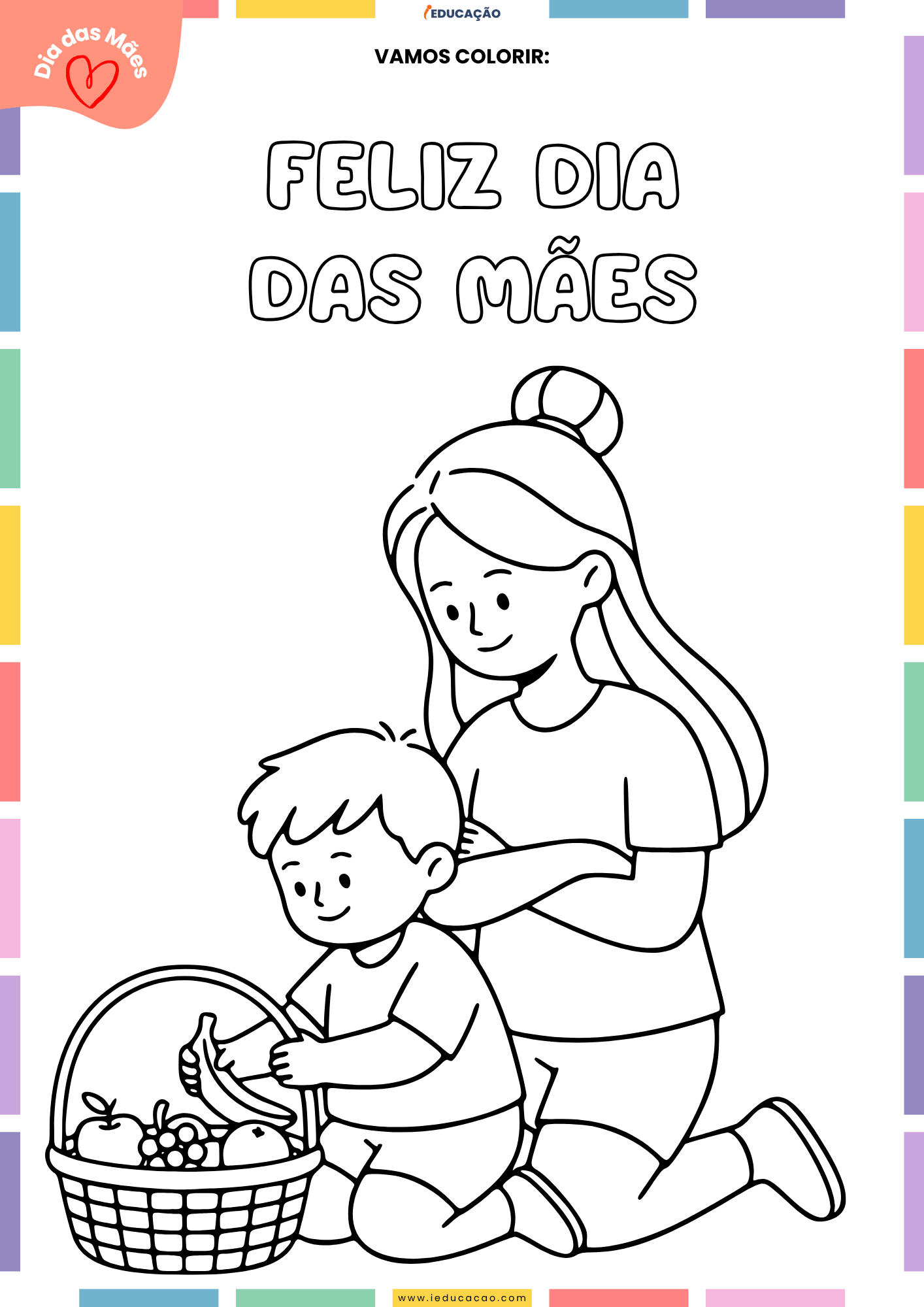 20 Desenhos do Dia das Mães para Colorir Desenho para o Dia das Mães para Colorir