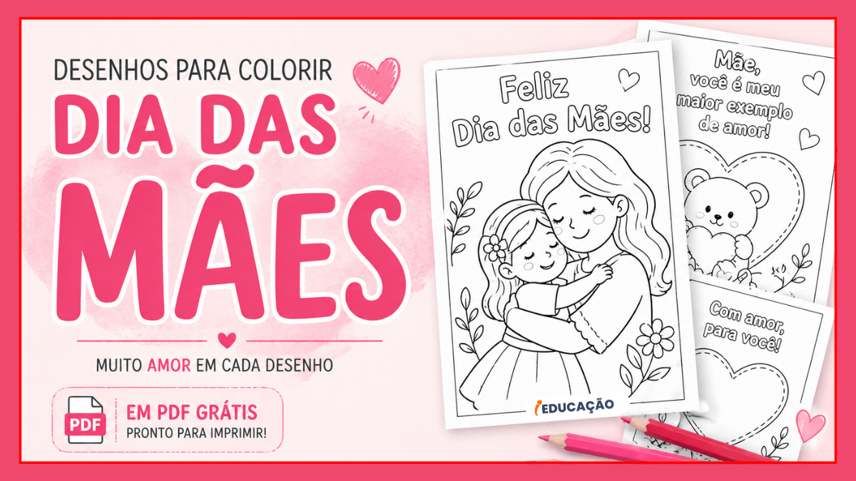 Desenhos do Dia das Mães para Colorir - Desenhos para colorir de feliz dia das mães em PDF Gratuito para imprimir