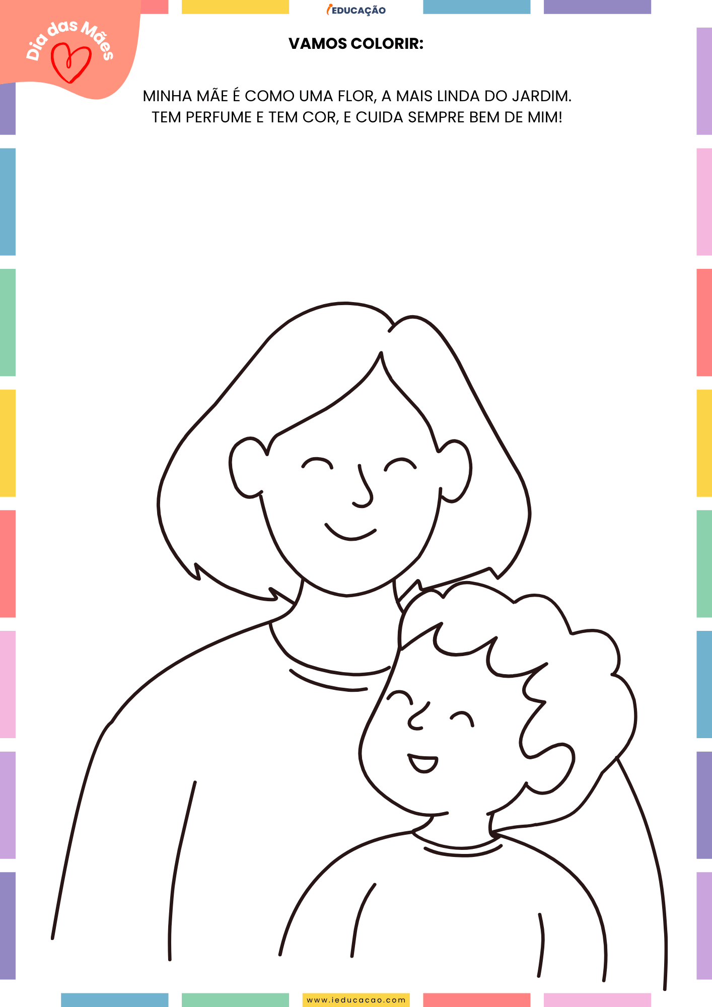 20 Desenhos do Dia das Mães para Colorir Desenhos para Dia das Mães para Colorir