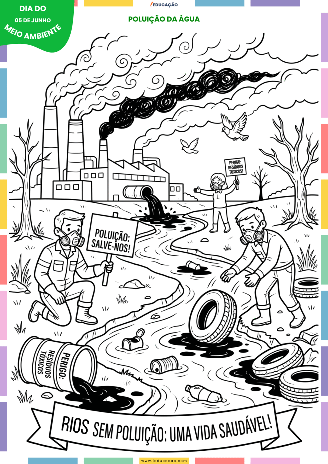 Desenhos do Meio Ambiente para colorir Sobre a Preservação da Natureza