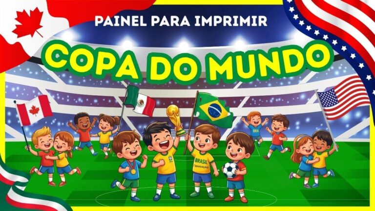 Painel Copa do Mundo 2026 Para Imprimir Grátis