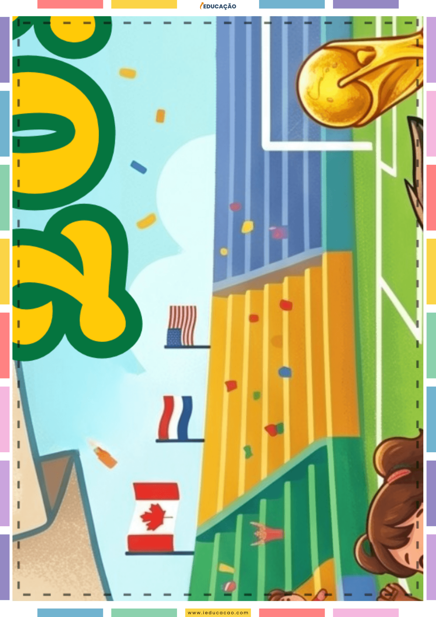 Painel Copa do Mundo 2026 Para Imprimir Grátis Painel copa do mundo 2026 para imprimir grátis - Decoração de copa do mundo para escola 7
