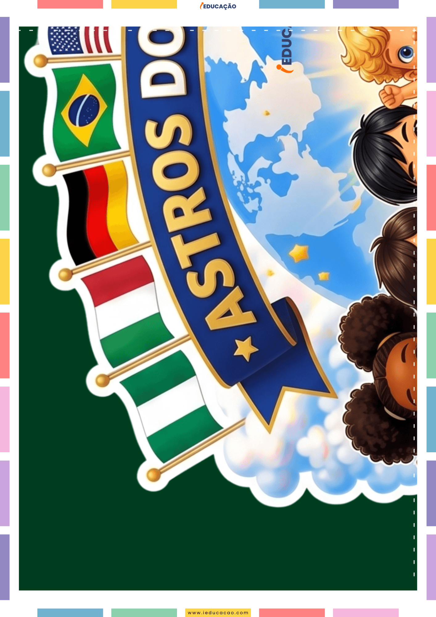Painel Copa do Mundo 2026 Para Imprimir Grátis Painel copa do mundo 2026 para imprimir grátis - Decoração de copa do mundo para escola - Decoração de porta sobre a Copa do Mundo para educação infantil 1