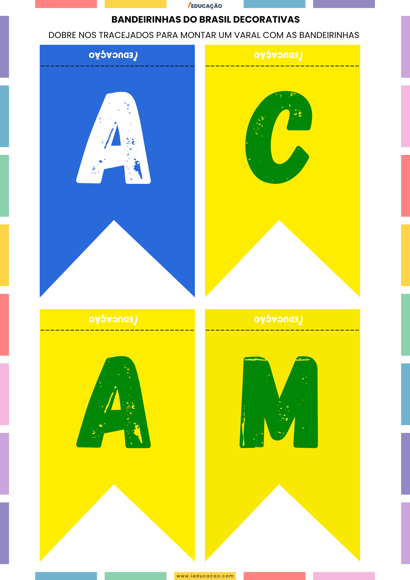Ideias de Decoração para Copa do Mundo 2026 com PDF Grátis Bandeirinhas Juninas para copa do mundo - Decoração para Copa do Mundo - Bandeirinhas com letras - Brasil Hexa Campeão 2