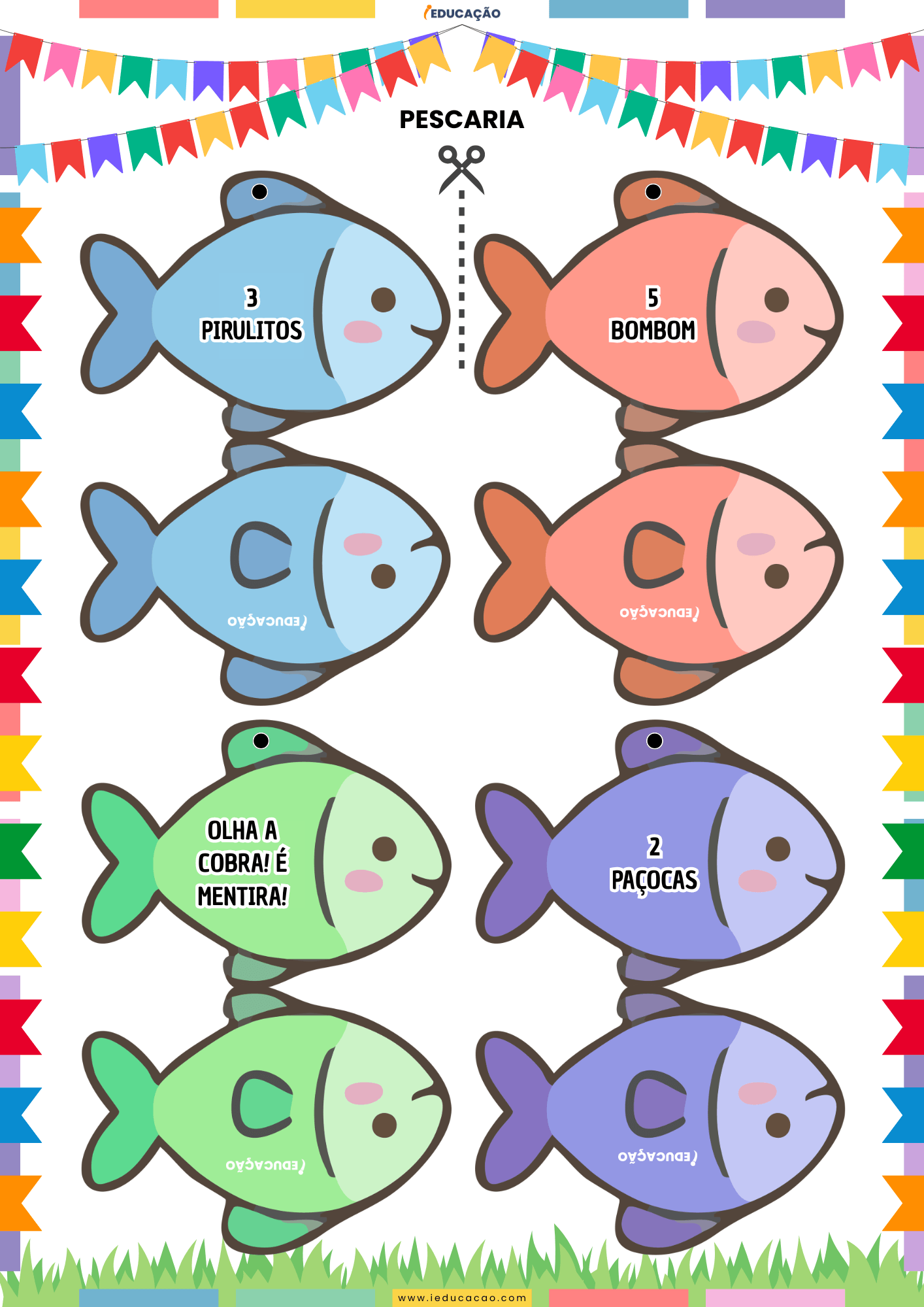 Barraca de Pescaria Para Festa Junina na Escola com Decoração Grátis Barraca de Pescaria Para Festa Junina na Escola com Decoração Grátis - Peixinhos para Imprimir