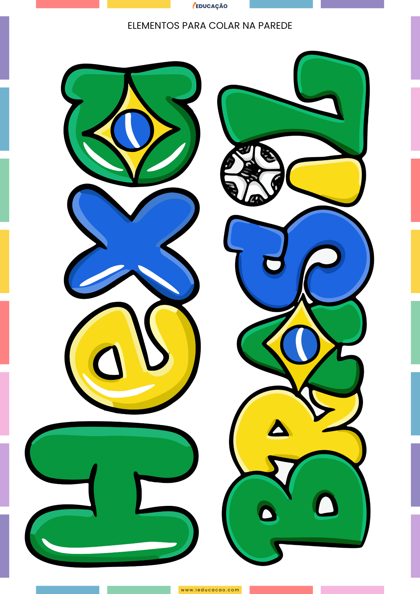Ideias de Decoração para Copa do Mundo 2026 com PDF Grátis Brasil Rumo ao Hexa - Decoração para Copa do Mundo para imprimir