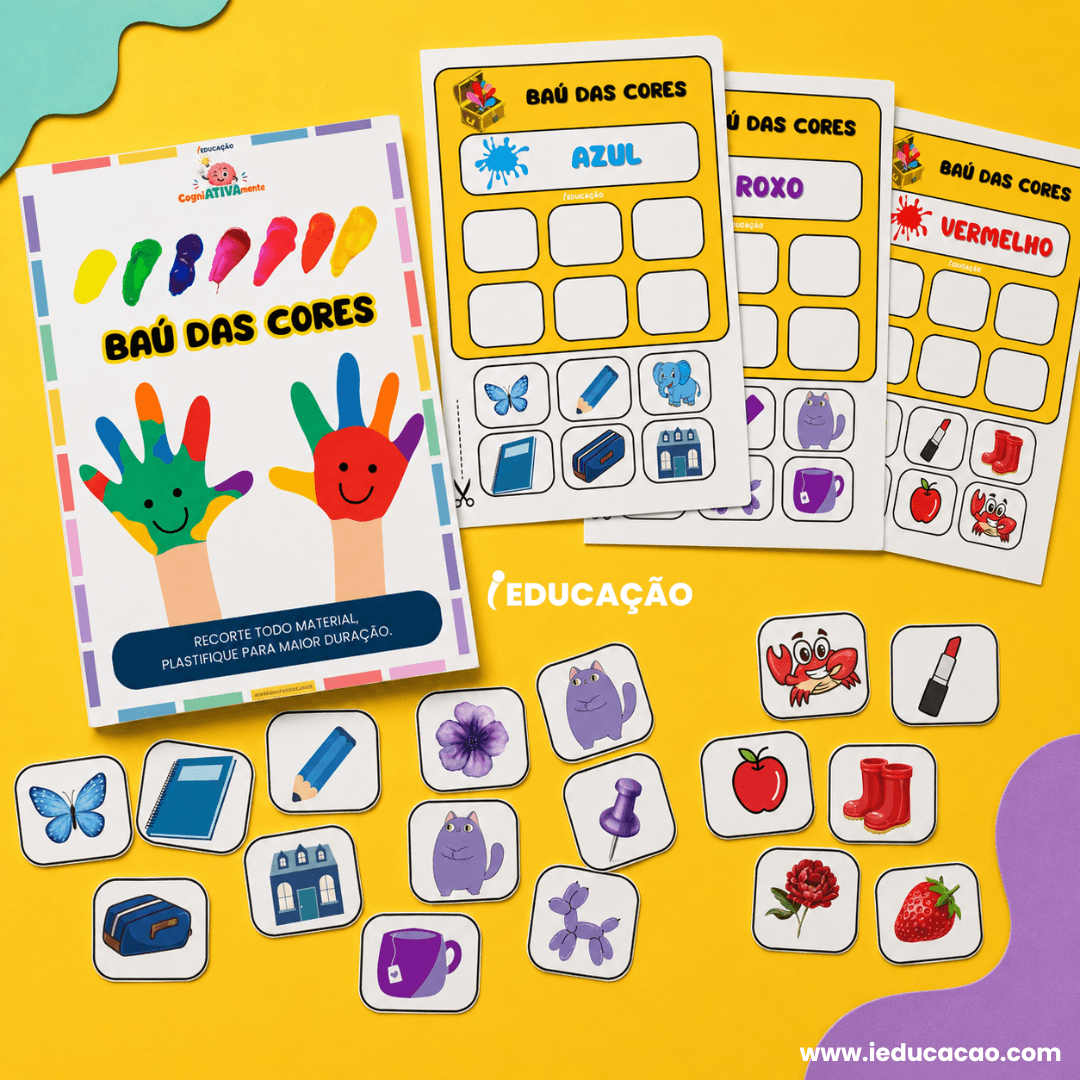 16 Jogos Pedagógicos para Habilidades Cognitivas e Raciocínio Lógico nas Férias Jogo Pedagógico para Imprimir - Jogo Educativo Baú das cores para Crianças - Jogos para Educação infantil - Atividades lúdicas para Habilidades Cognitivas - Jogos Pedagógicos para Habilidades Cognitivas e Raciocínio Lógico
