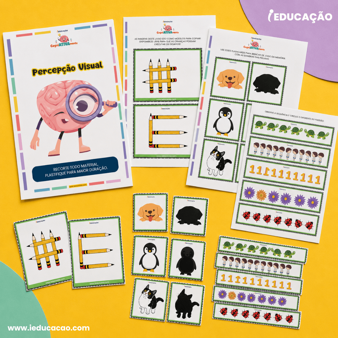 16 Jogos Pedagógicos para Habilidades Cognitivas e Raciocínio Lógico nas Férias Jogo Pedagógico para Imprimir - Jogo Educativo de Percepção Visual para Crianças - Jogos para Educação infantil - Atividades lúdicas para Habilidades Cognitivas - Jogos Pedagógicos para Habilidades Cognitivas e Raciocínio Lógico