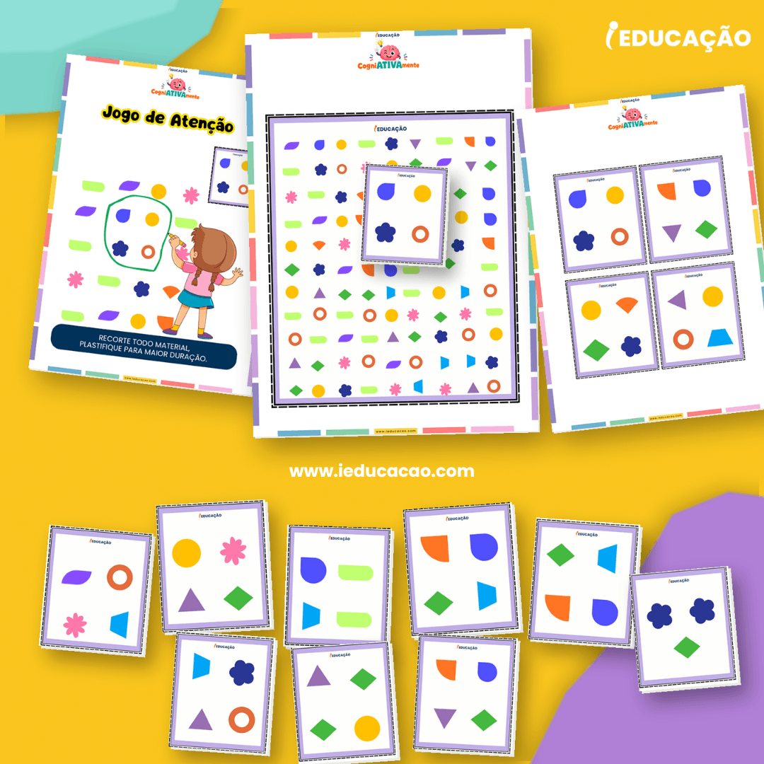 16 Jogos Pedagógicos para Habilidades Cognitivas e Raciocínio Lógico nas Férias Jogo Pedagógico para Imprimir - Jogo de Atenção para estímulo cerebral para Crianças - Jogos para Educação infantil - Atividades lúdicas de pequenas leituras - Jogos Pedagógicos para Habilidades Cognitivas e Raciocínio Lógico