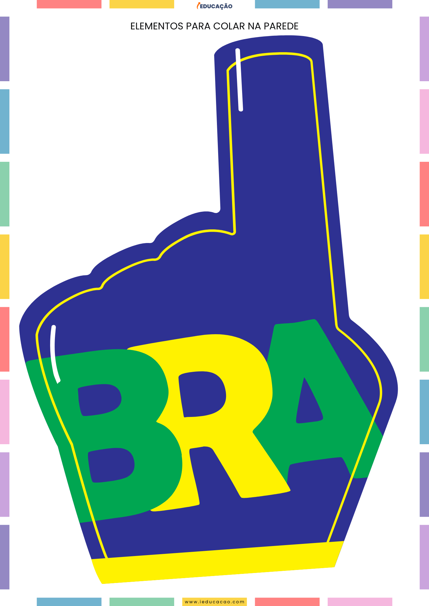 Ideias de Decoração para Copa do Mundo 2026 com PDF Grátis Luva do Brasil para imprimir - Decoração para Copa do Mundo para imprimir
