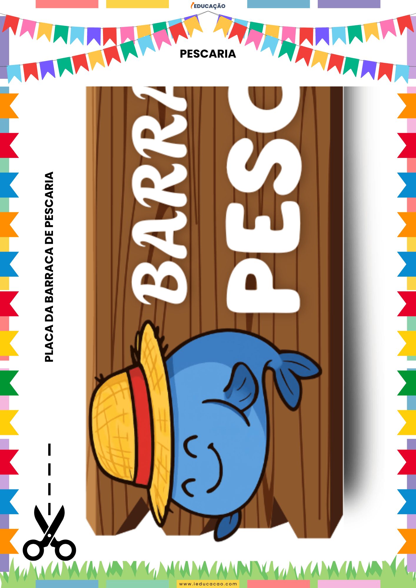 Barraca de Pescaria Para Festa Junina na Escola com Decoração Grátis Plaquinha para festa junina - Barraca de Pescaria Para Festa Junina na Escola com Decoração Grátis