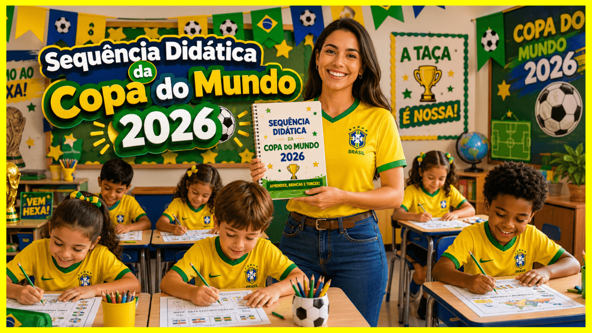 Sequência Didática Copa do Mundo 2026 com Atividades da copa do mundo para educação infantil em PDF gratuito * Plano de aula pronto para imprimir da copa 2026