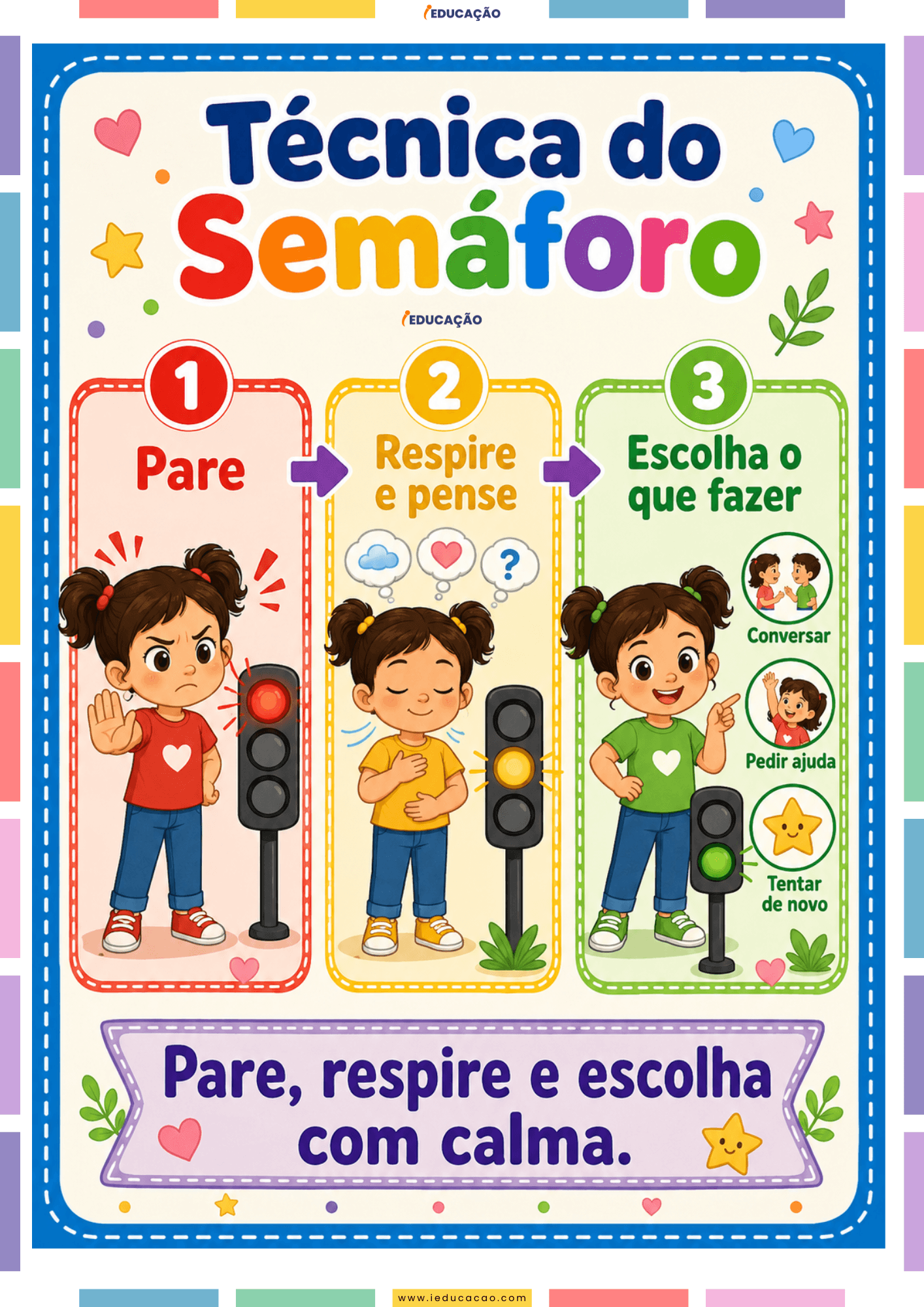 Mindfulness para Crianças: Pôsteres de Autorregulação Emocional para Imprimir Mindfulness para Crianças_ inteligência emocional para crianças - Técnica de cheirar a flor e assoprar a vela . autorregulação infantil (2)