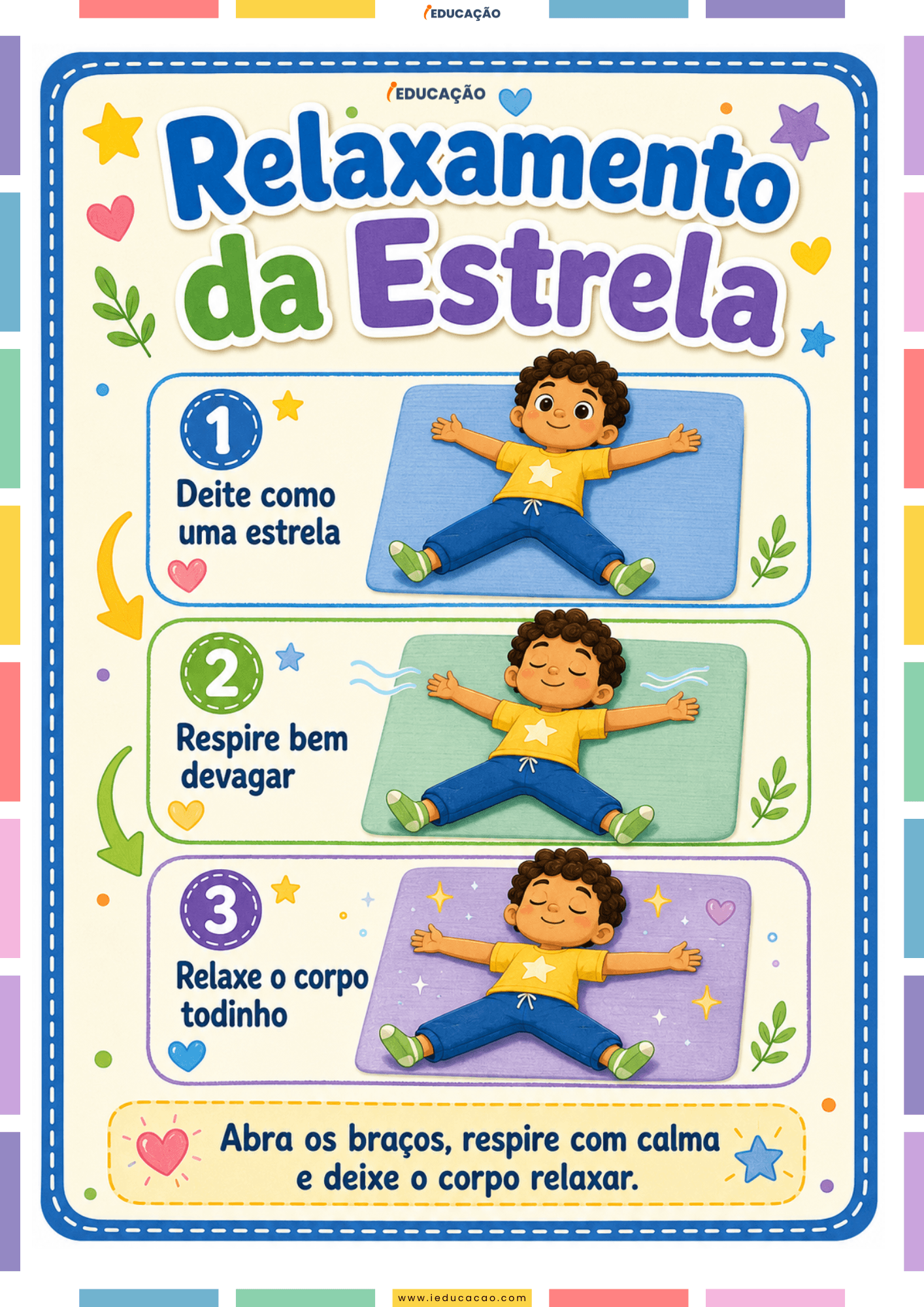 Mindfulness para Crianças: Pôsteres de Autorregulação Emocional para Imprimir Mindfulness para Crianças_ inteligência emocional para crianças - Técnica de relaxamento para crianças . autorregulação infantil (2)