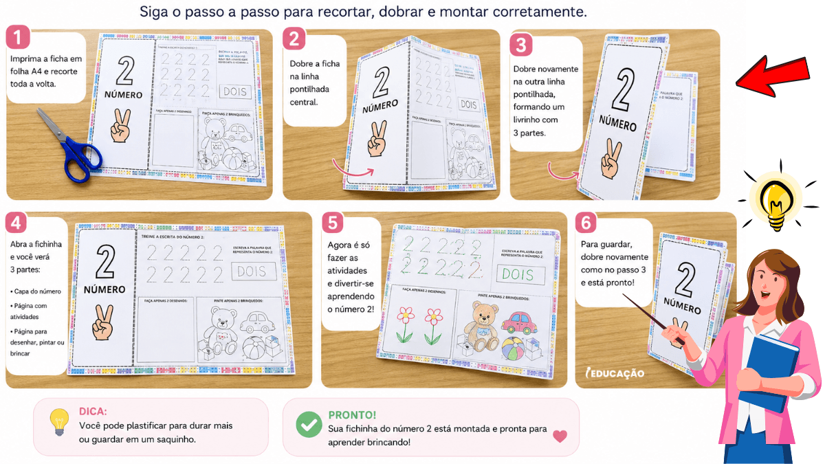 Fichas de Matemática com Atividades dos Números de 1 a 10 para educação infantil Como montar as Fichas de Matemática com Atividades dos números de 1 a 10 para educação infantil - Atividades lúdicas de matemática