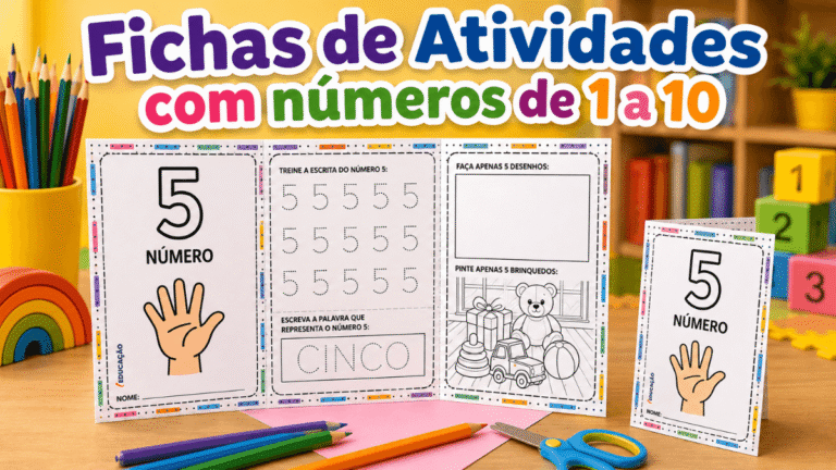 Fichas de Matemática com Atividades dos Números de 1 a 10 para educação infantil