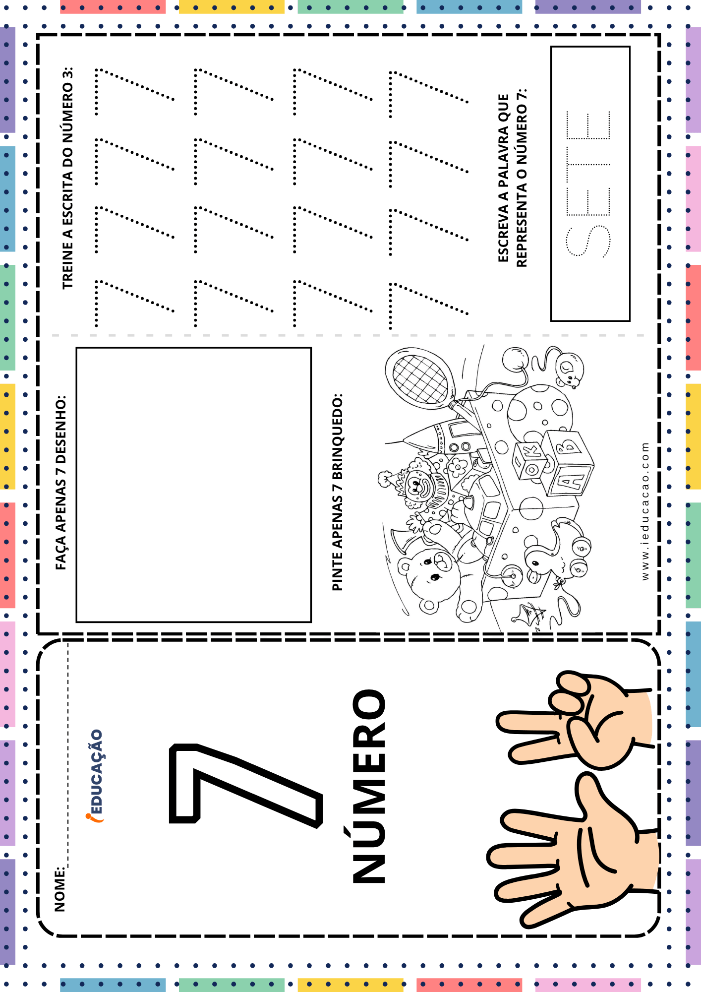 Fichas de Matemática com Atividades dos Números de 1 a 10 para educação infantil Fichas de Matemática com Atividades dos Números de 1 a 10 para educação infantil