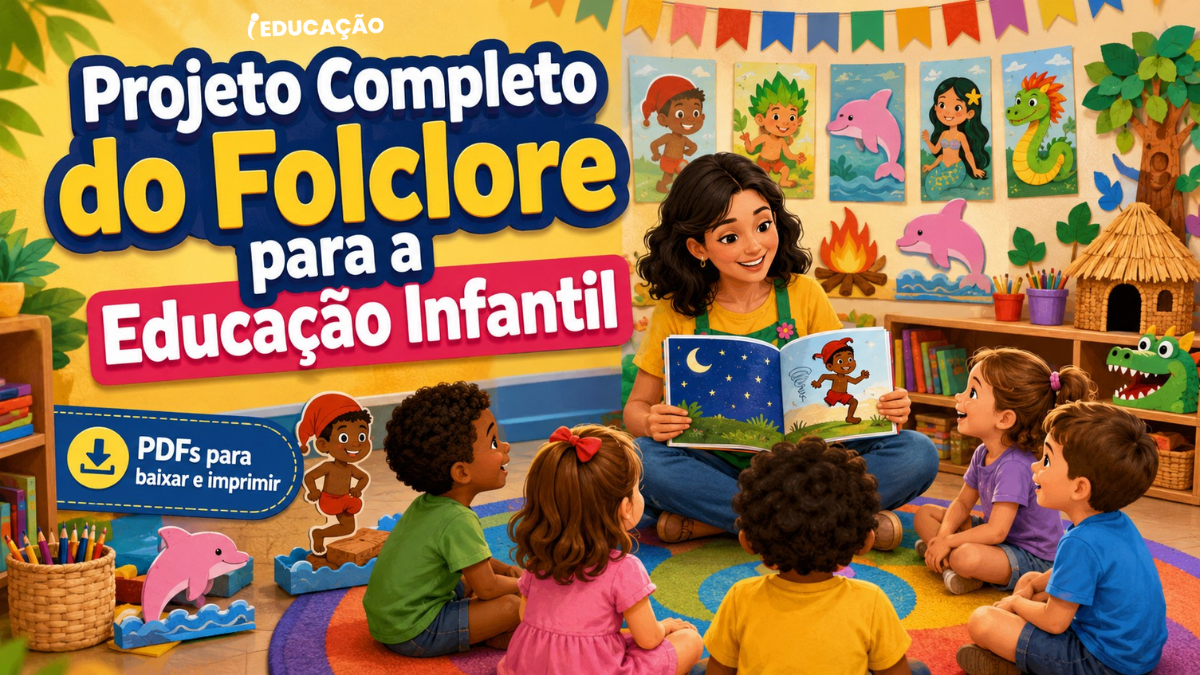 Projeto Folclore Para Educação Infantil com Plano de Aula + Atividades de Acordo com a BNCC - Projeto Folclore Brasileiro para Educação Infantil