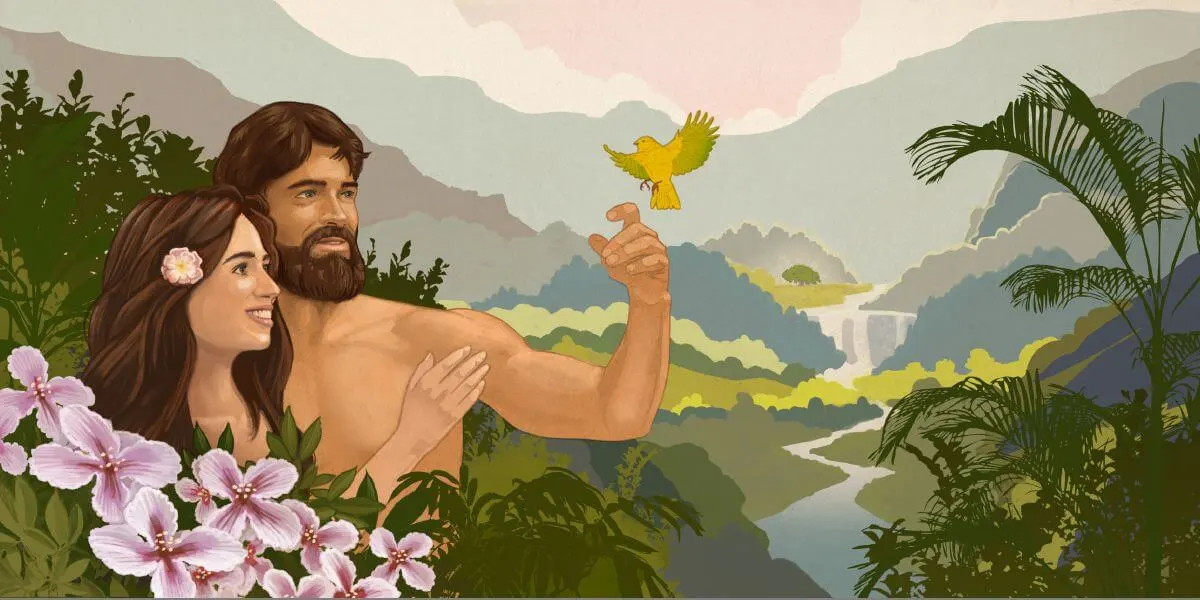 Adão e Eva no paraíso- 5 Histórias Infantis da Bíblia: Aprendizagens Valiosas