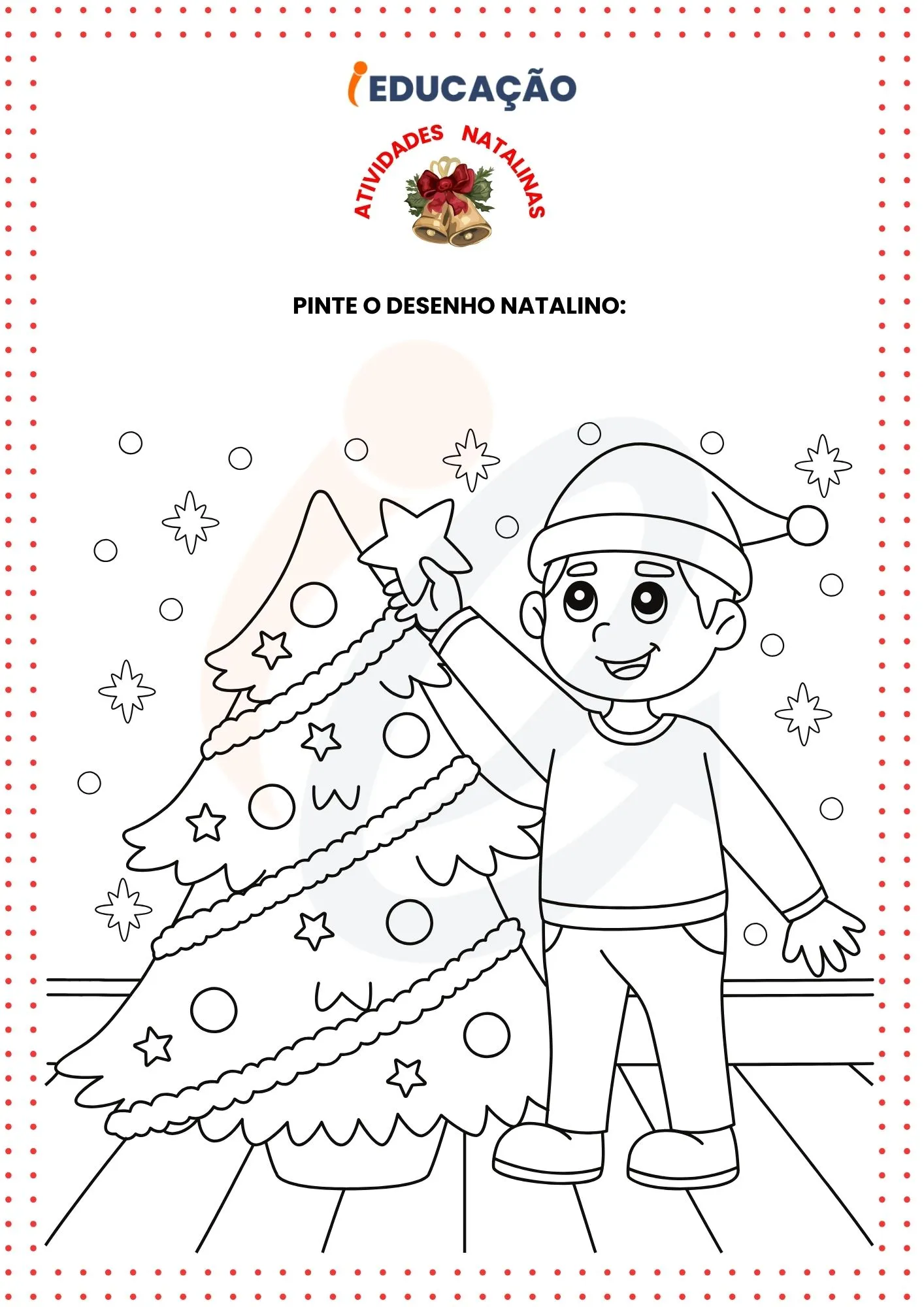 Desenhos de Natal para Colorir_ Desenho de criança no Natal