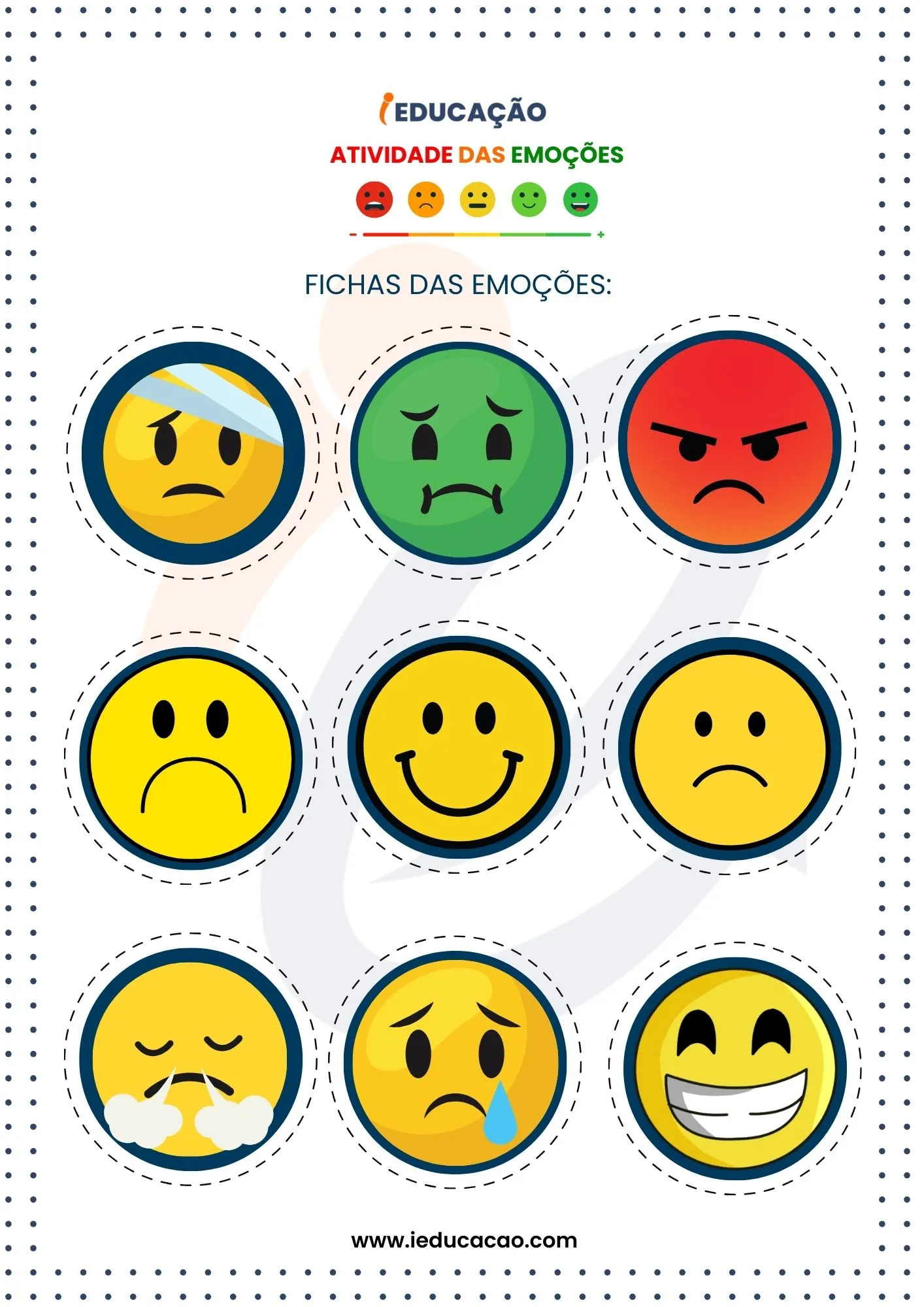 Atividade Sobre Emoções- Fichas das Emoções