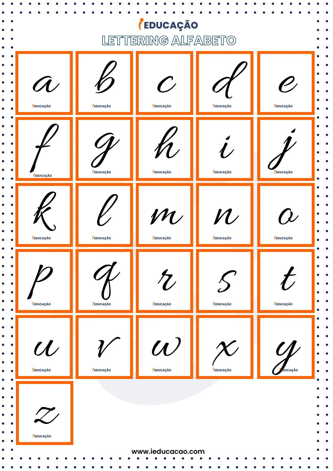Lettering Alfabeto do A ao Z