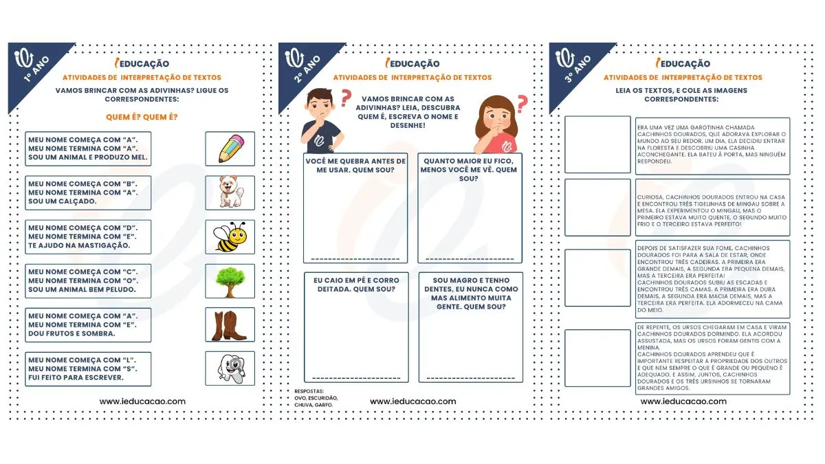 Atividades de Interpretação de Textos