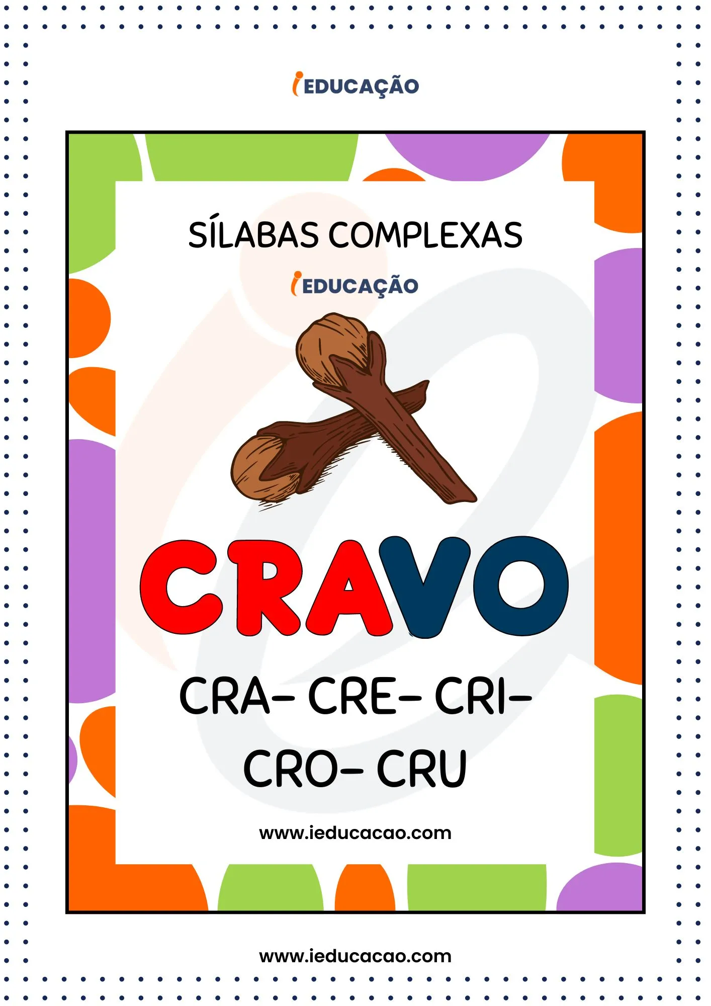 Sílabas Complexas para Imprimir- Cra