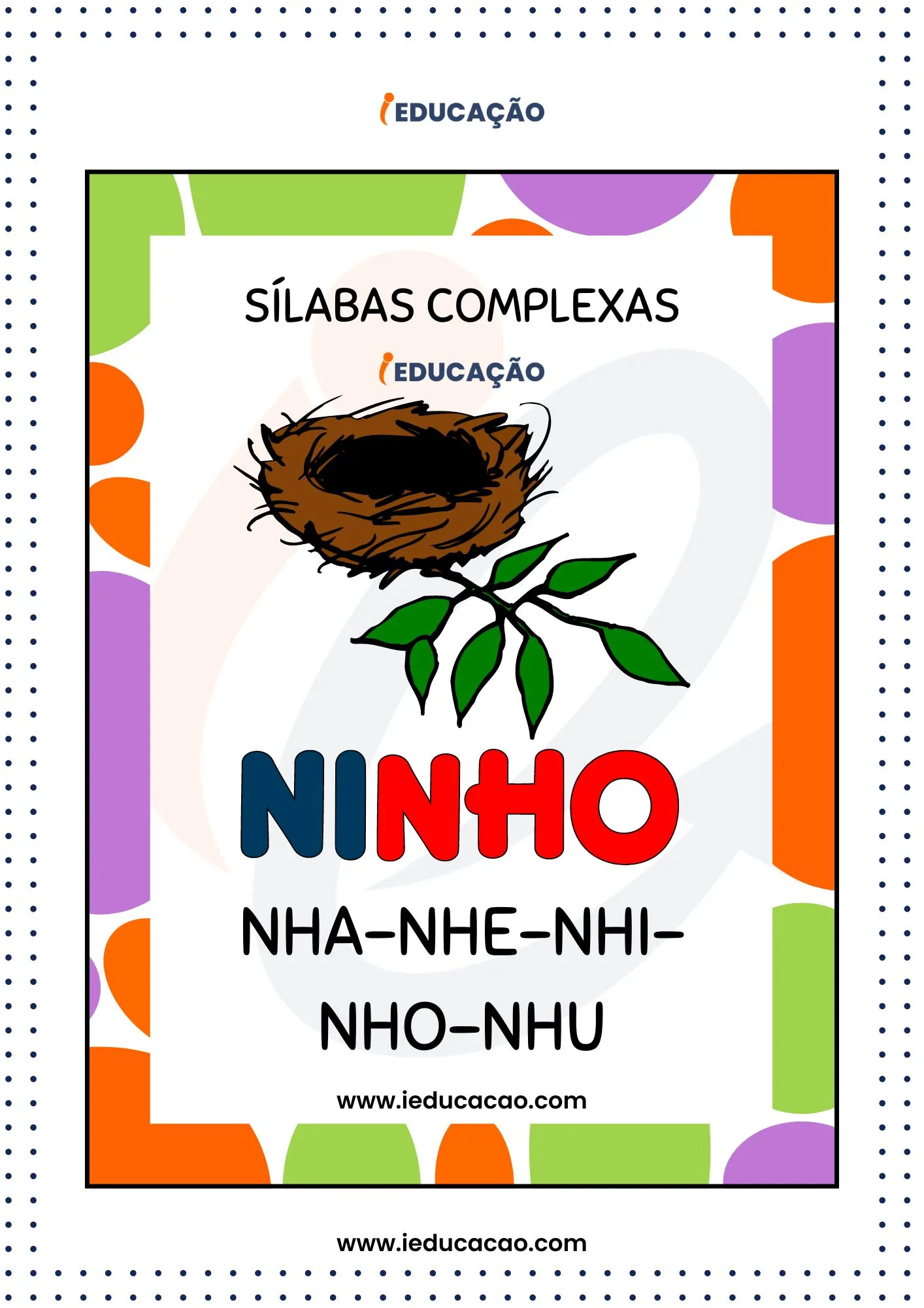 Sílabas Complexas para Imprimir- Nha