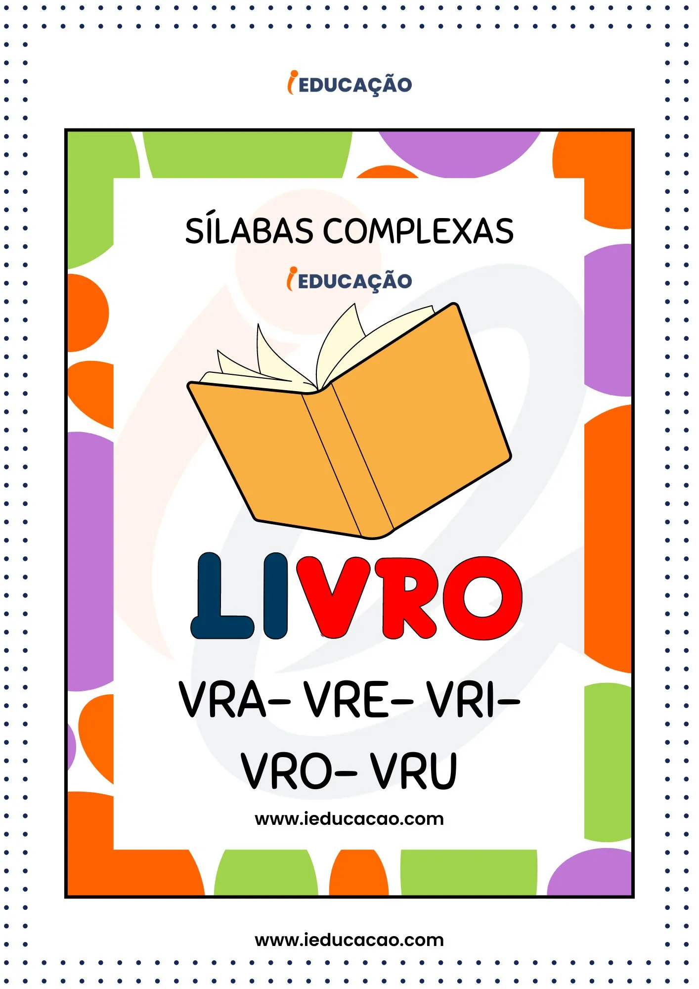 Sílabas Complexas para Imprimir- Vro